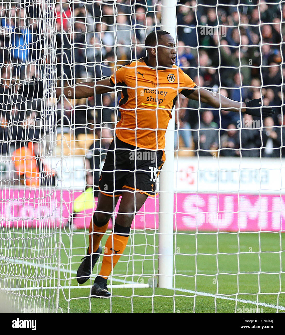 Wolverhampton Wanderers' Willy Boly celebrates scoring his side's first ...