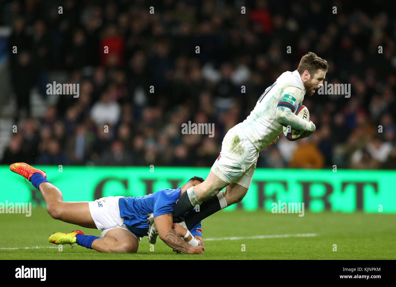 England elliot davy goes over hi-res stock photography and images - Alamy