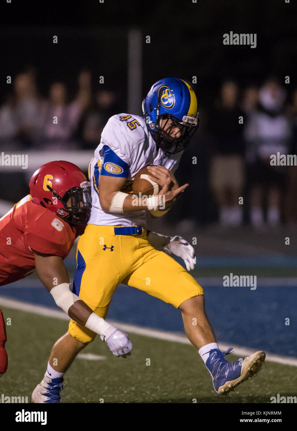 Football action with Sutter vs. Chico High School in Chico, California
