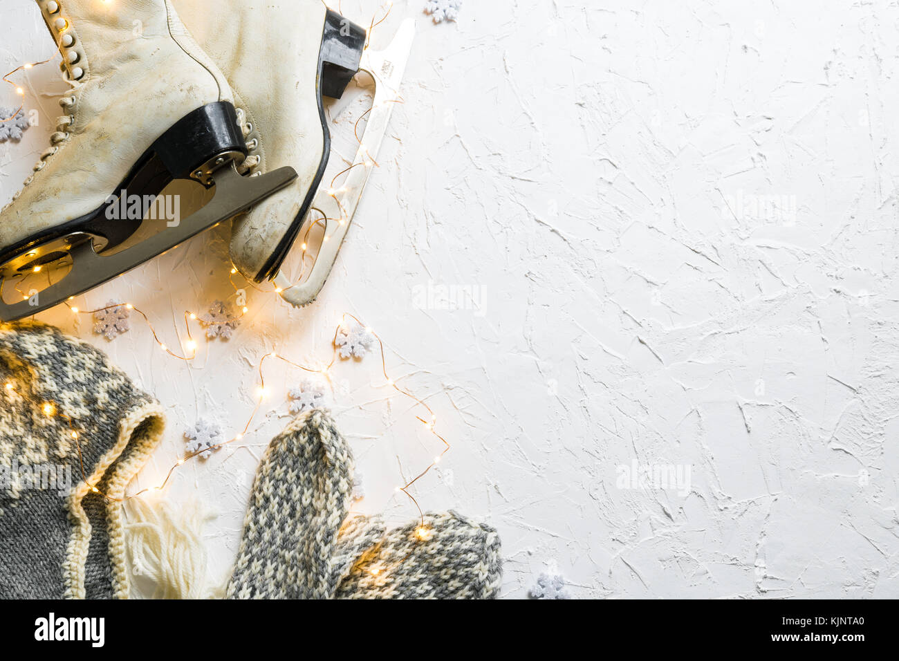 Women’s figure ice skates on white background Stock Photo - Alamy