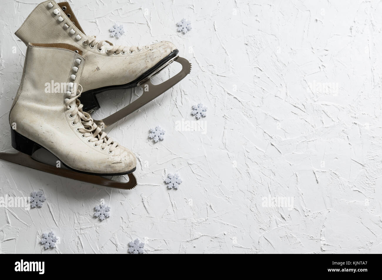 Women's figure ice skates on white background Stock Photo Alamy