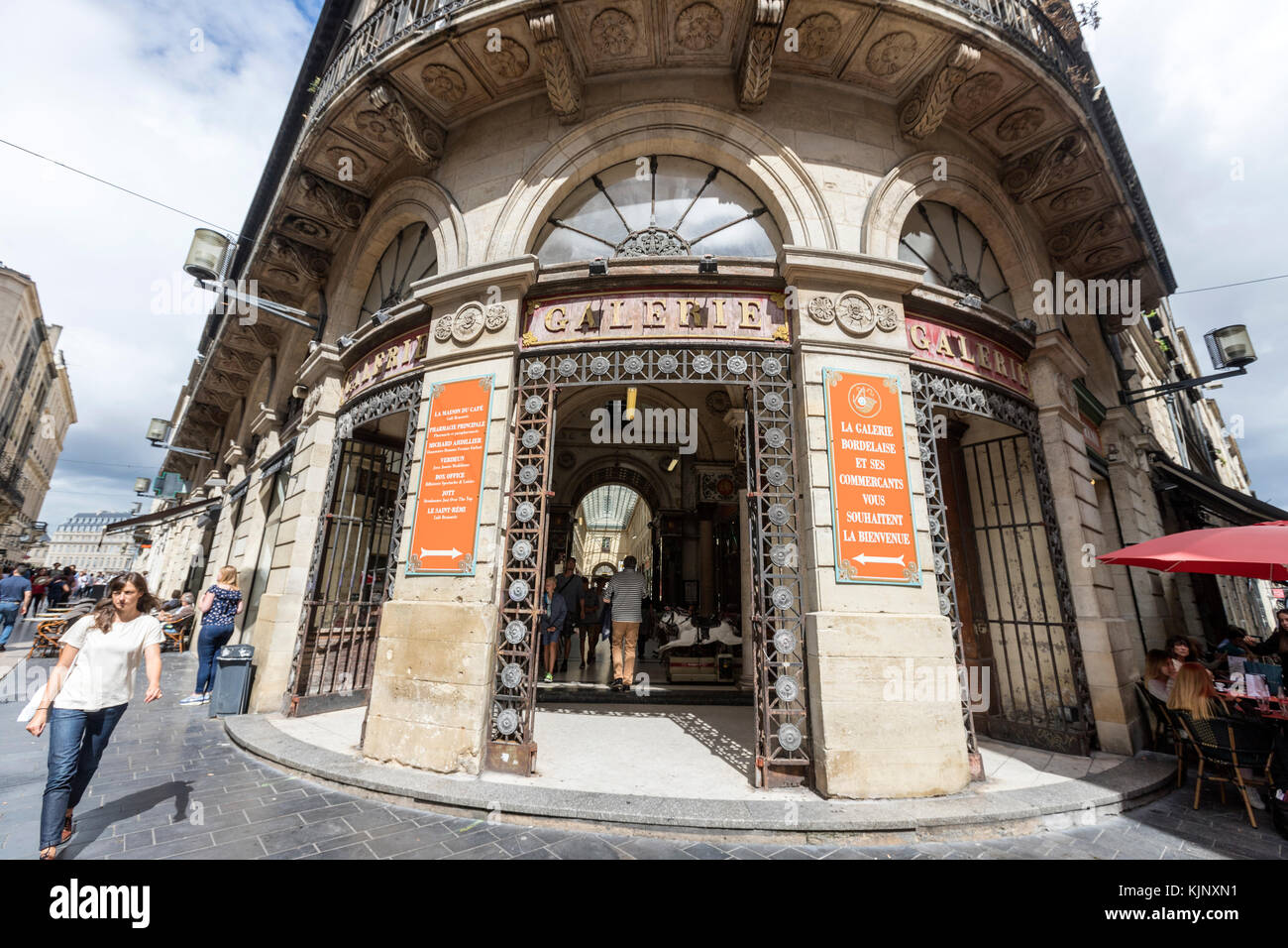 Galerie bordelaise Arcade  entrance in Bordeaux, France Stock Photo