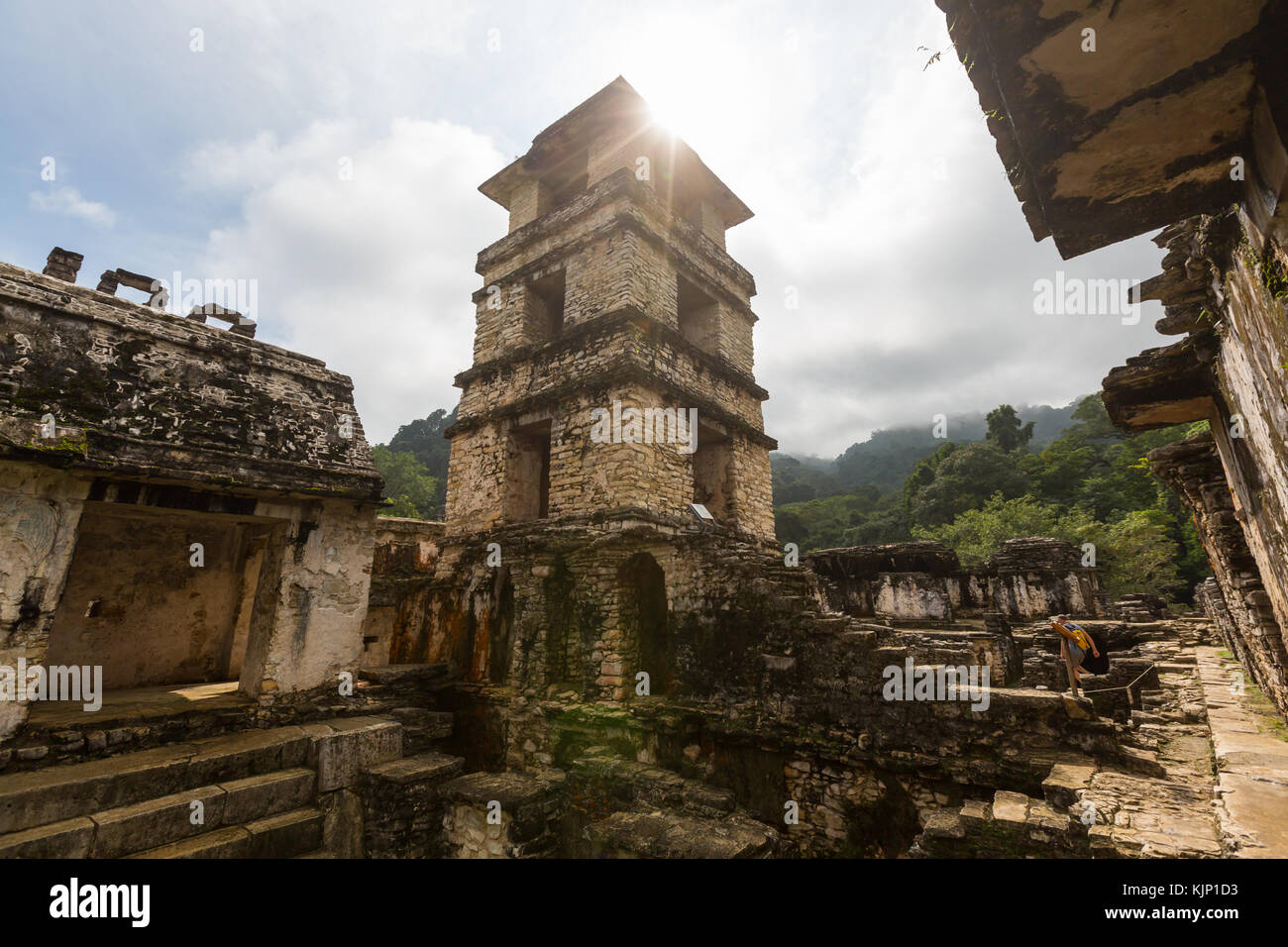 Kukulkan Pyramid in Chichen Itza Site, Mexico Stock Photo