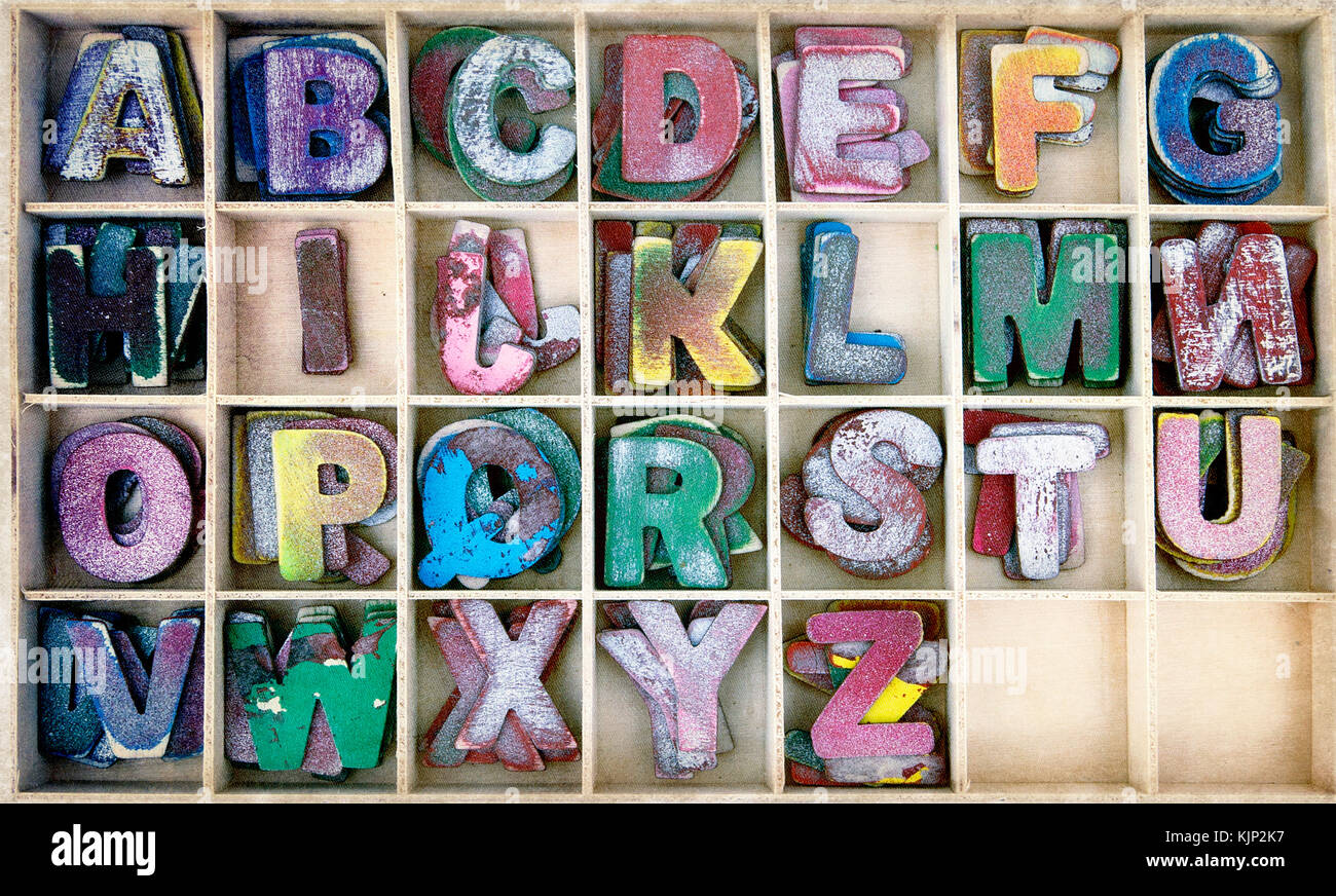 old wooden letters Backround image Stock Photo - Alamy