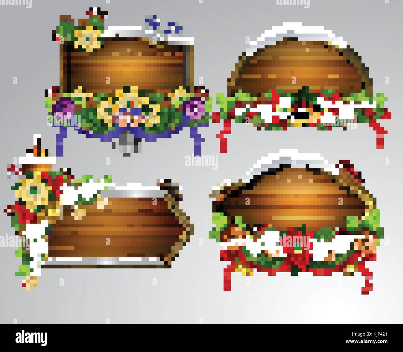Vector wooden christmas board Stock Vector Image & Art - Alamy