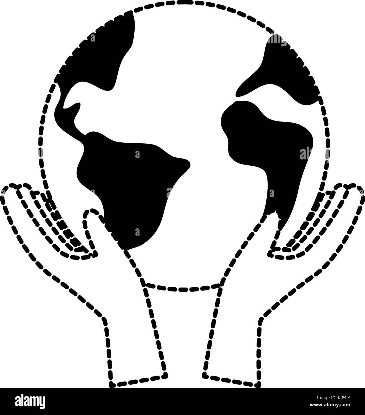 hands with world planet earth icon vector illustration design Stock ...