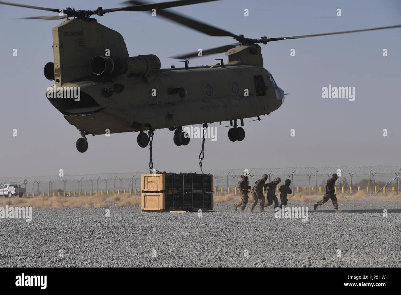 Soldiers with Task Force Marauder transported cargo via a sling load ...