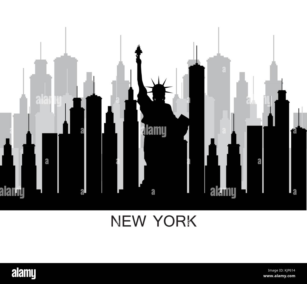 new york city statue of Liberty scene vector illustration design Stock ...