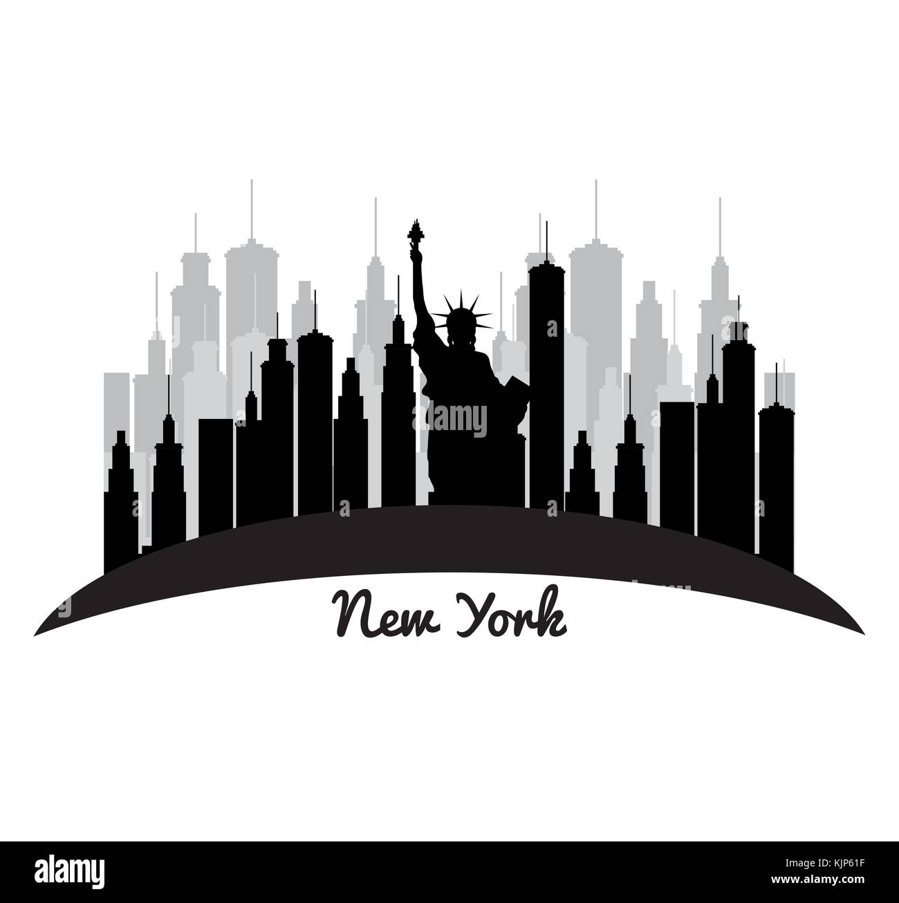 new york city statue of Liberty scene vector illustration design Stock ...