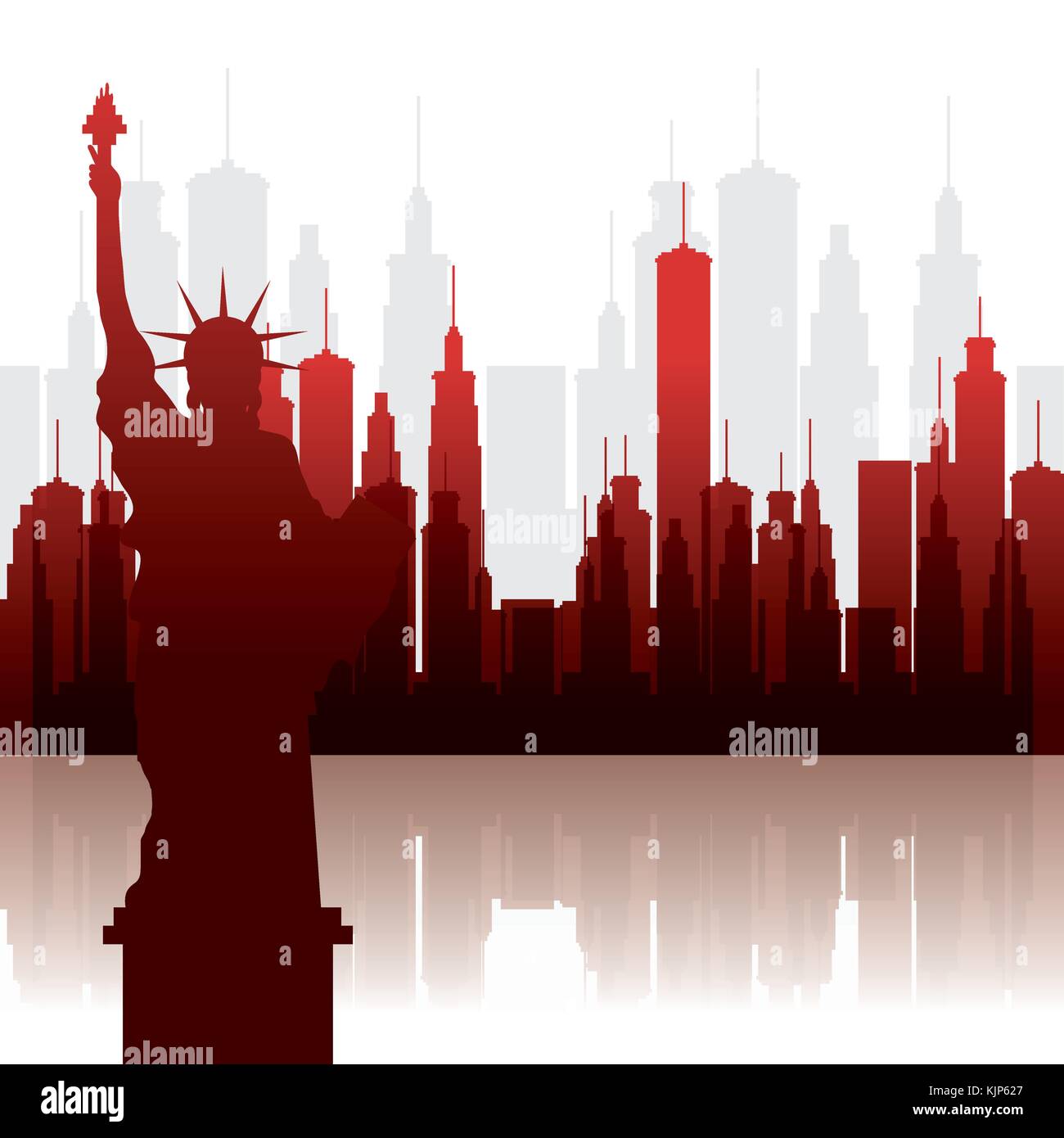new york city statue of Liberty scene vector illustration design Stock ...