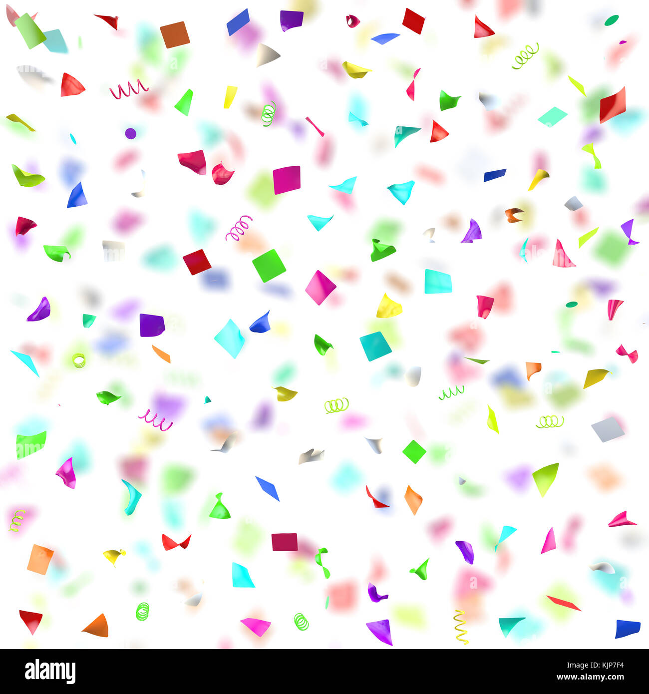 Colored paper in flight isolated on a white background. Isolated white ...