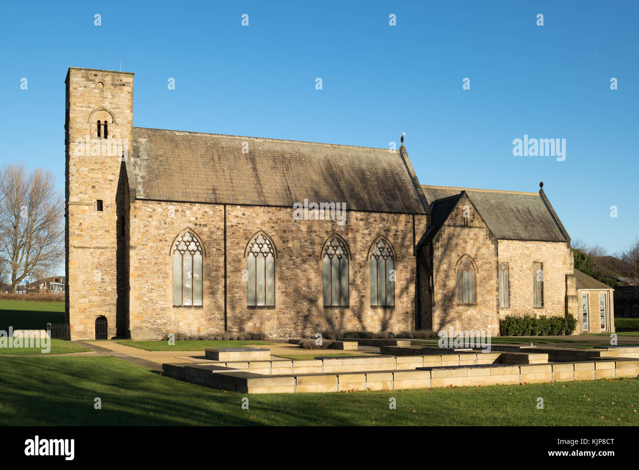 St Peter's church, Monkwearmouth, Sunderland, England, UK Stock Photo