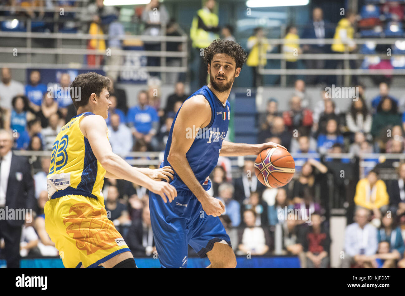 Turin, Italy. 24th November, 2017. Luca Vitali (Italy)during the Basketball  Match: Fiba Basketball World Cup 2019 Qualifirts. Italy vs Romania. Italy  won 75-70 at Pala Ruffini in Turin, 24th november 2017 Italy.