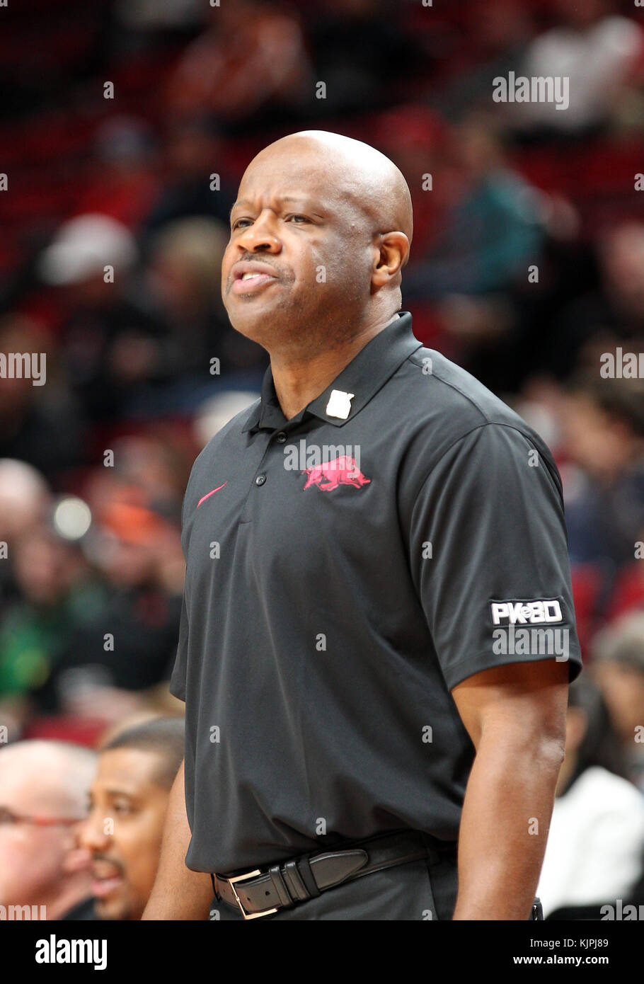 November 26, 2017 Arkansas head coach Mike Anderson during the PK80
