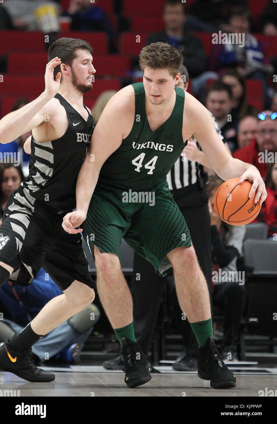 November 24, 2017 Portland State Vikings center Ryan Edwards (44