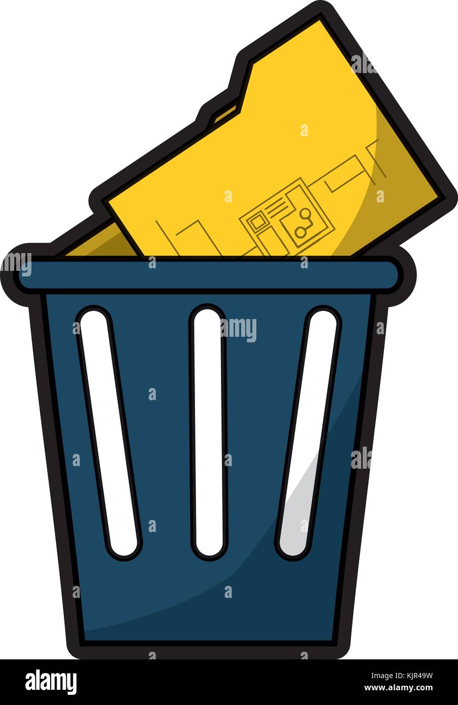 trash and folder icon Stock Vector Image & Art Alamy