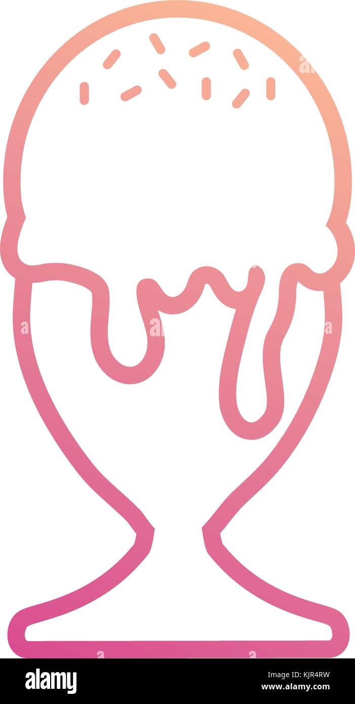 ice cream scoops in glass vector illustration Stock Vector Image & Art