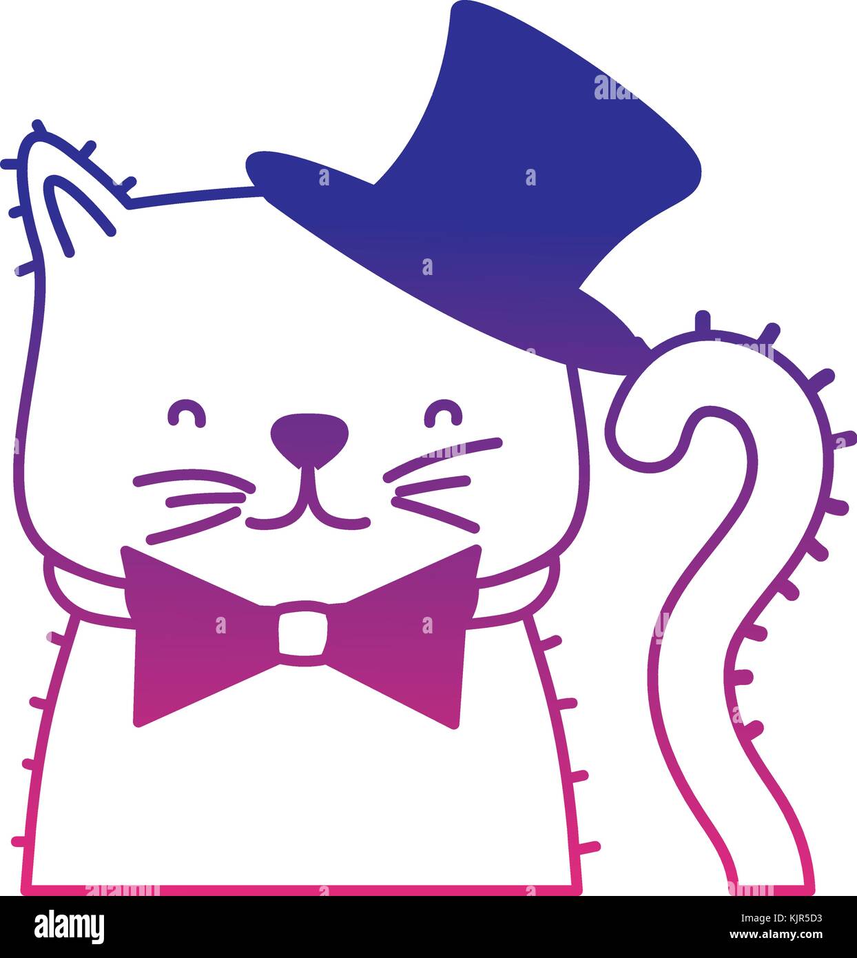 Distinguished Cat Vector Isolated cat design Stock Vector Image & Art - Alamy