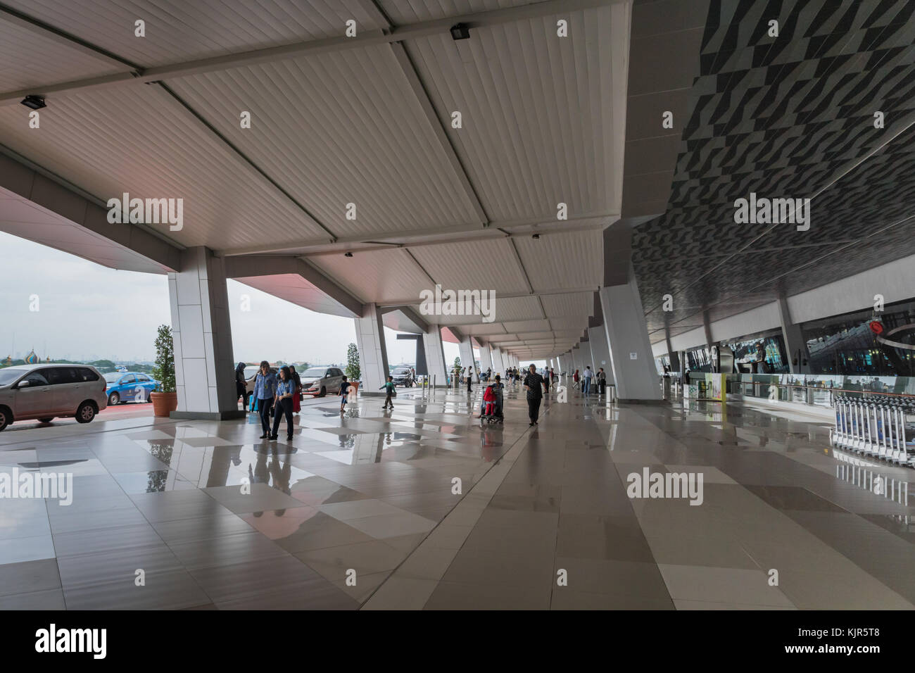 Jakarta, Indonesia: November 2017 : Jakarta (Soekarno-Hatta) International Airport Terminal 3. Jakarta Aiport is the largest airport in Java. Stock Photo