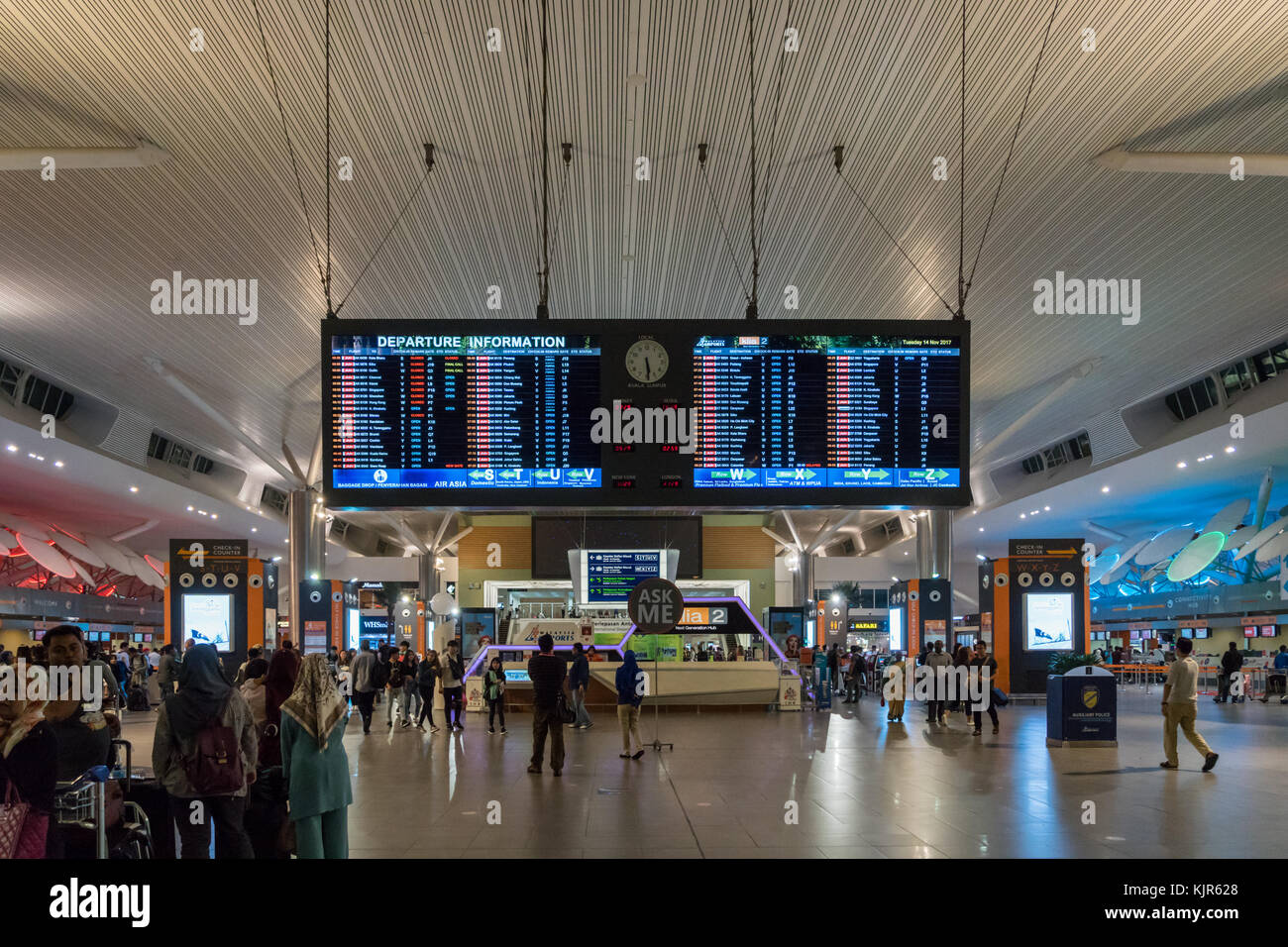 Kuala Lumpur, Malaysia -November 2017: Kuala Lumpur International Airport 2, KLIA 2. KLIA2 is added to the Malaysia's main international airport Stock Photo