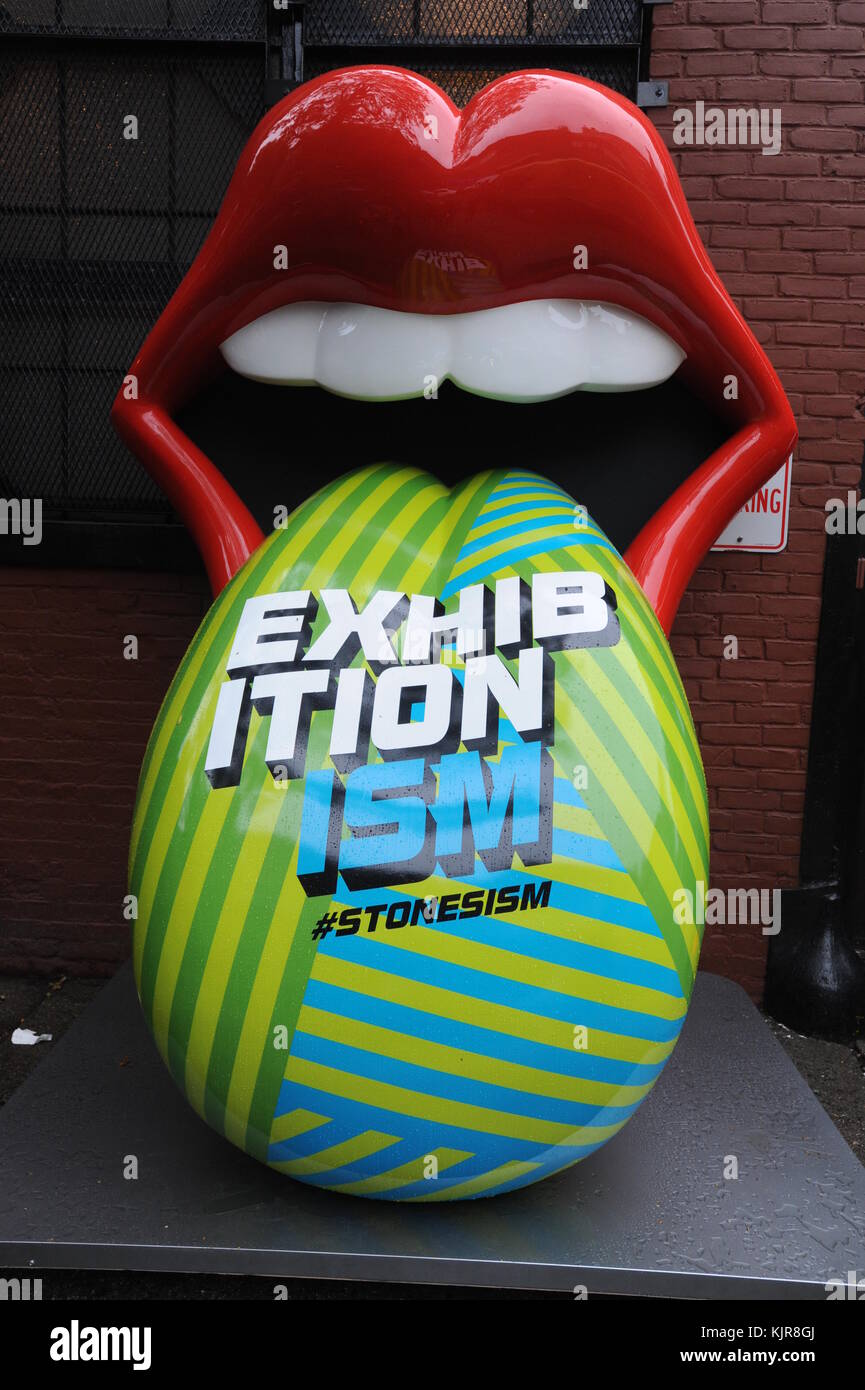 NEW YORK, NY OCTOBER 27 The Rolling Stones unveil giant art