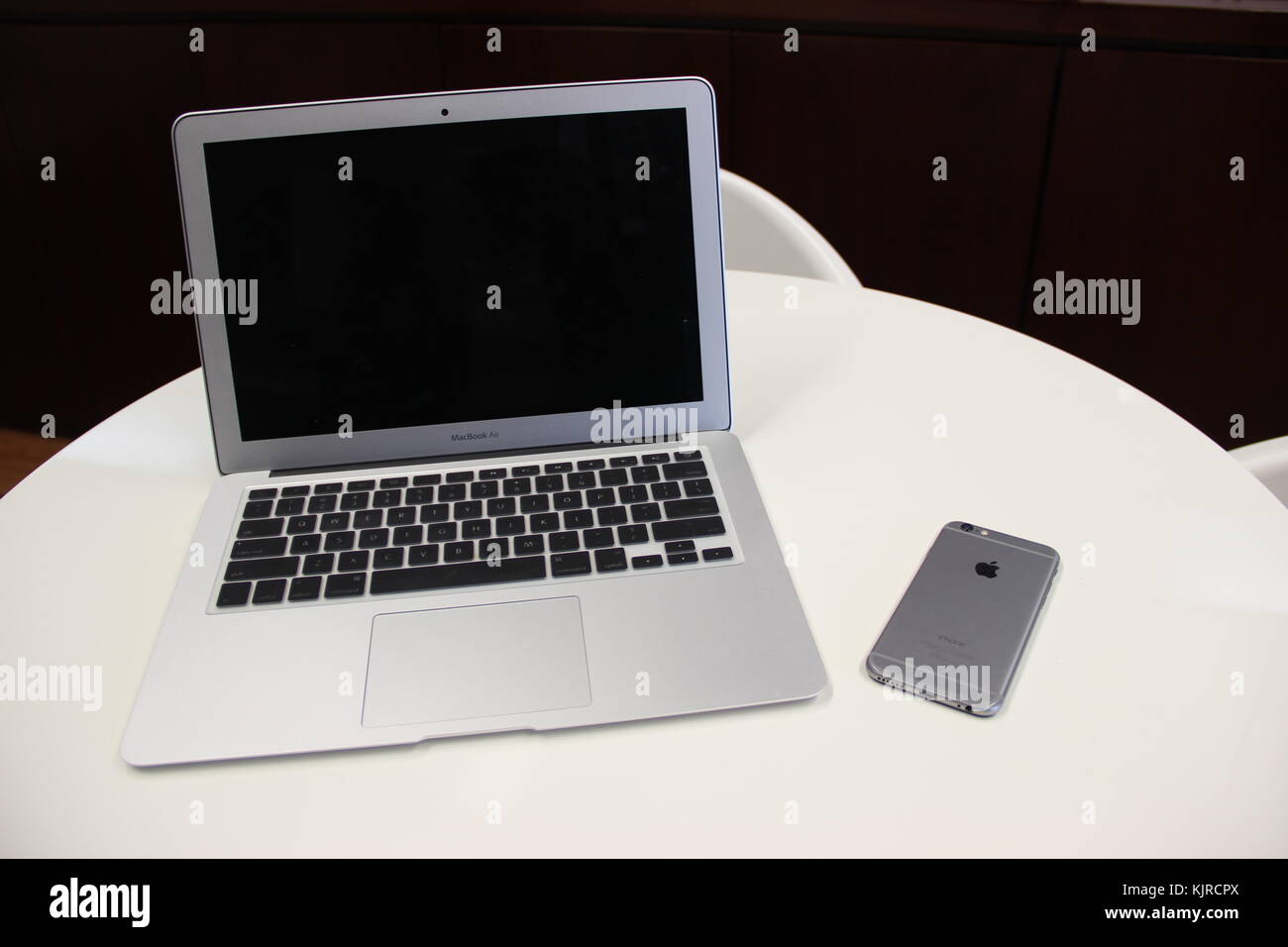 MacBook workstation Stock Photo