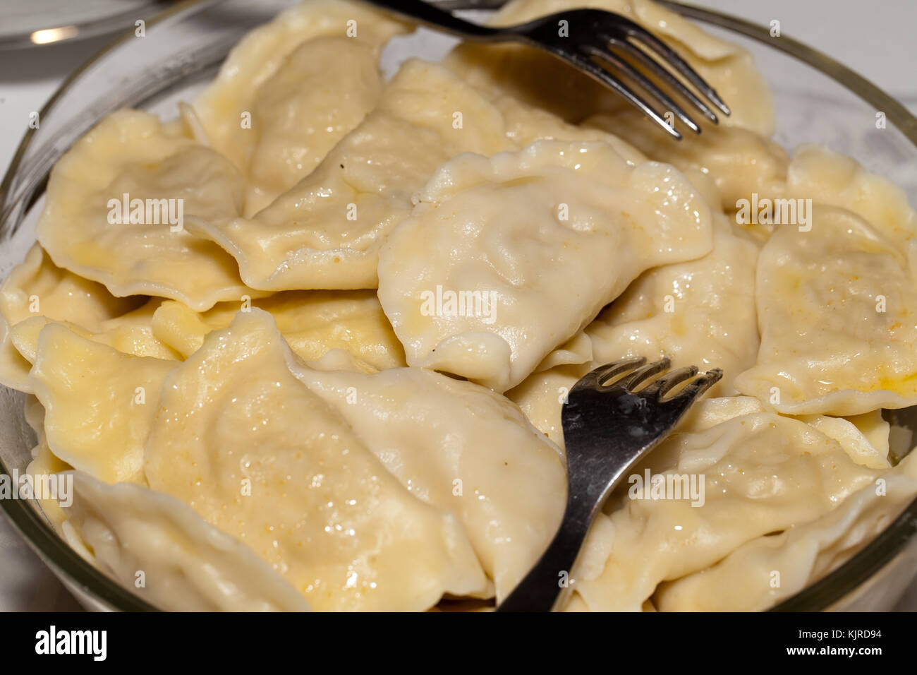 Dumplings filled cheese, cabbage and potatoes Stock Photo Alamy