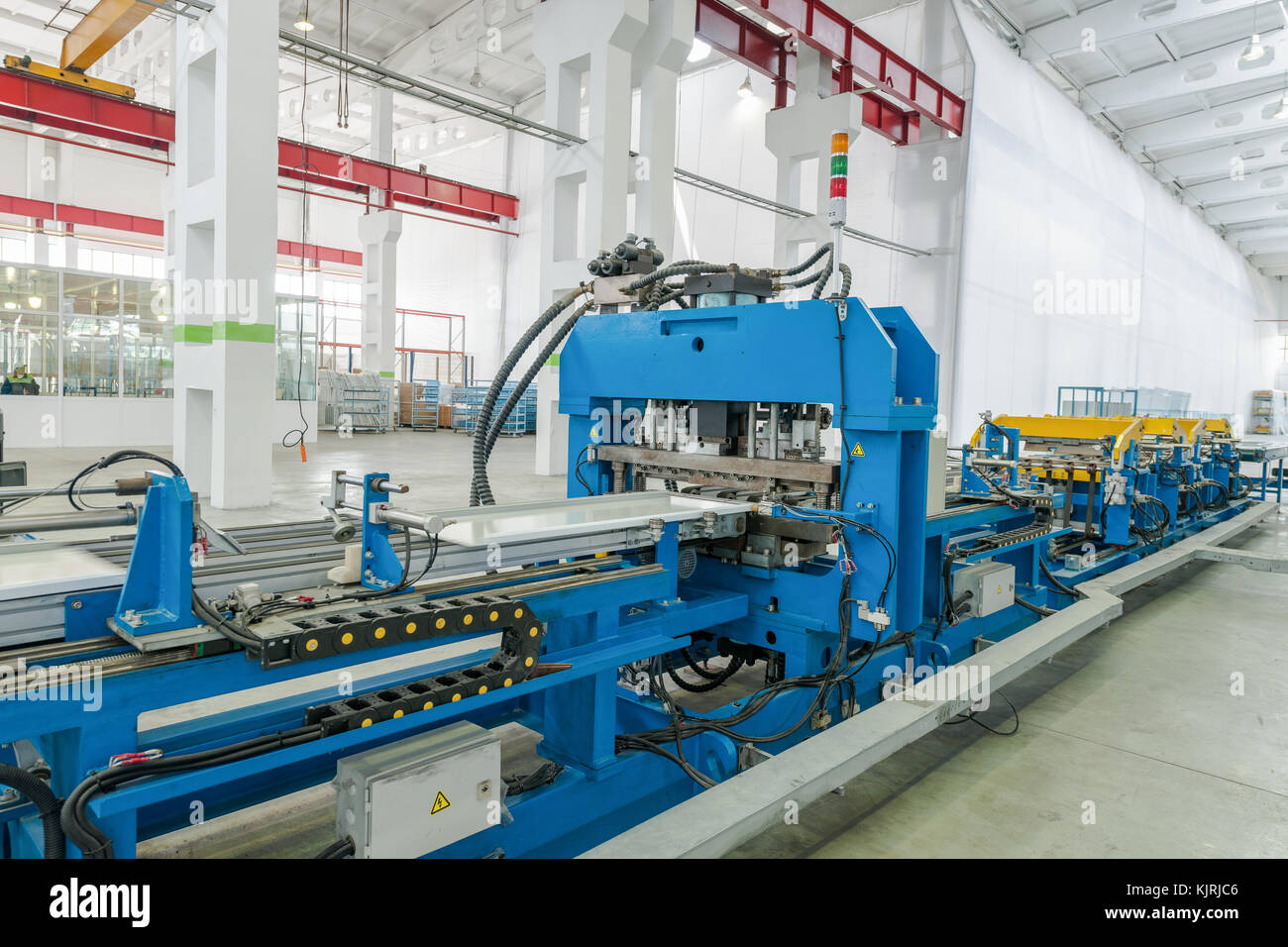 machine for the manufacture of metallic parts for  refrigerator Stock Photo