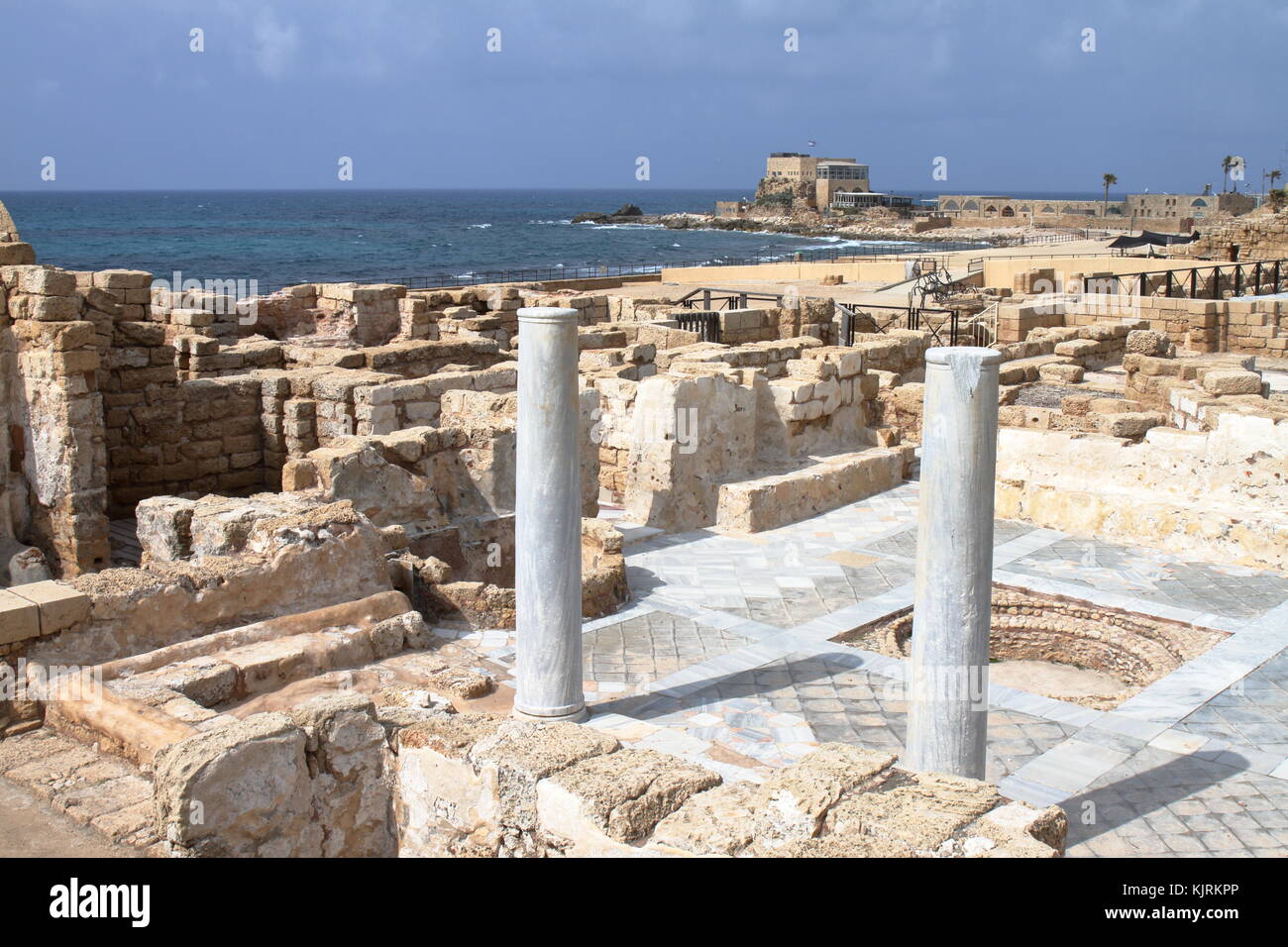 Roman Ruins Caesarea Israel Stock Photo Alamy
