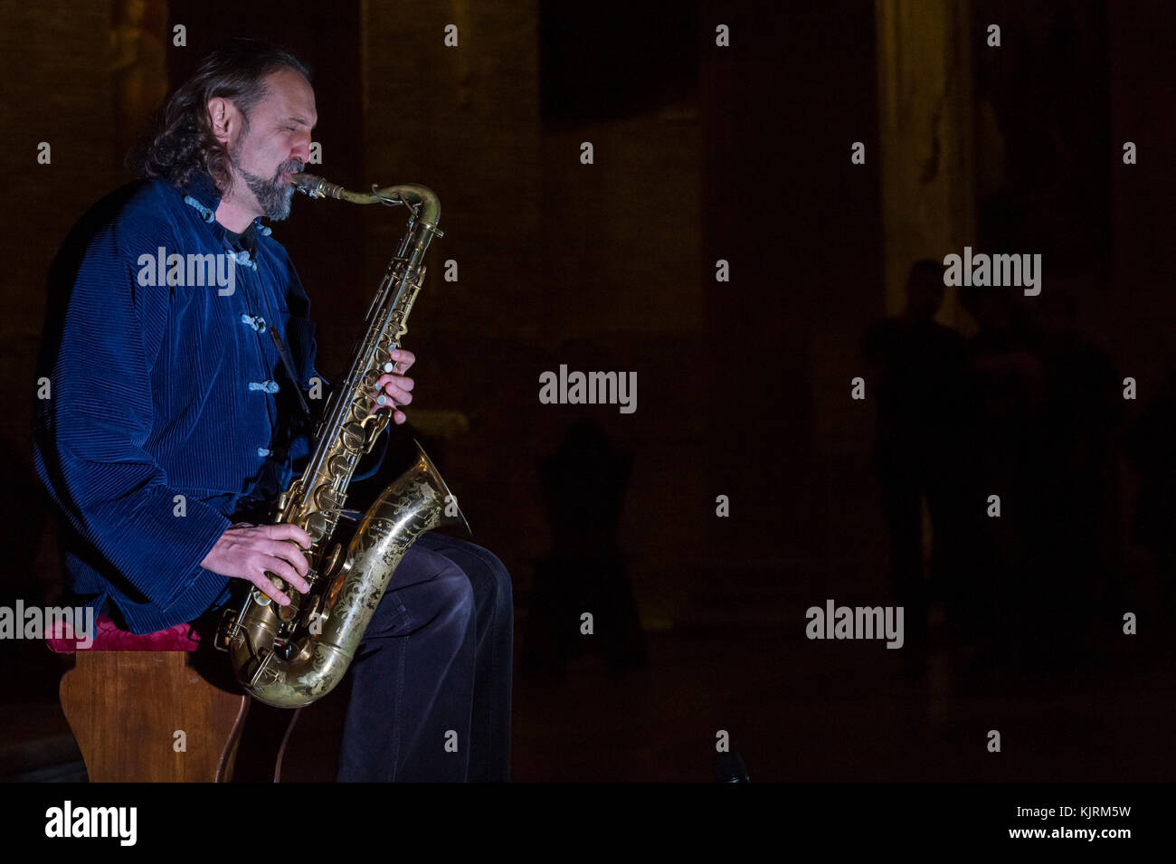 Rome, Italy. 24th Nov, 2017. Saxophone tenor Dimitri Grechi Espinoza