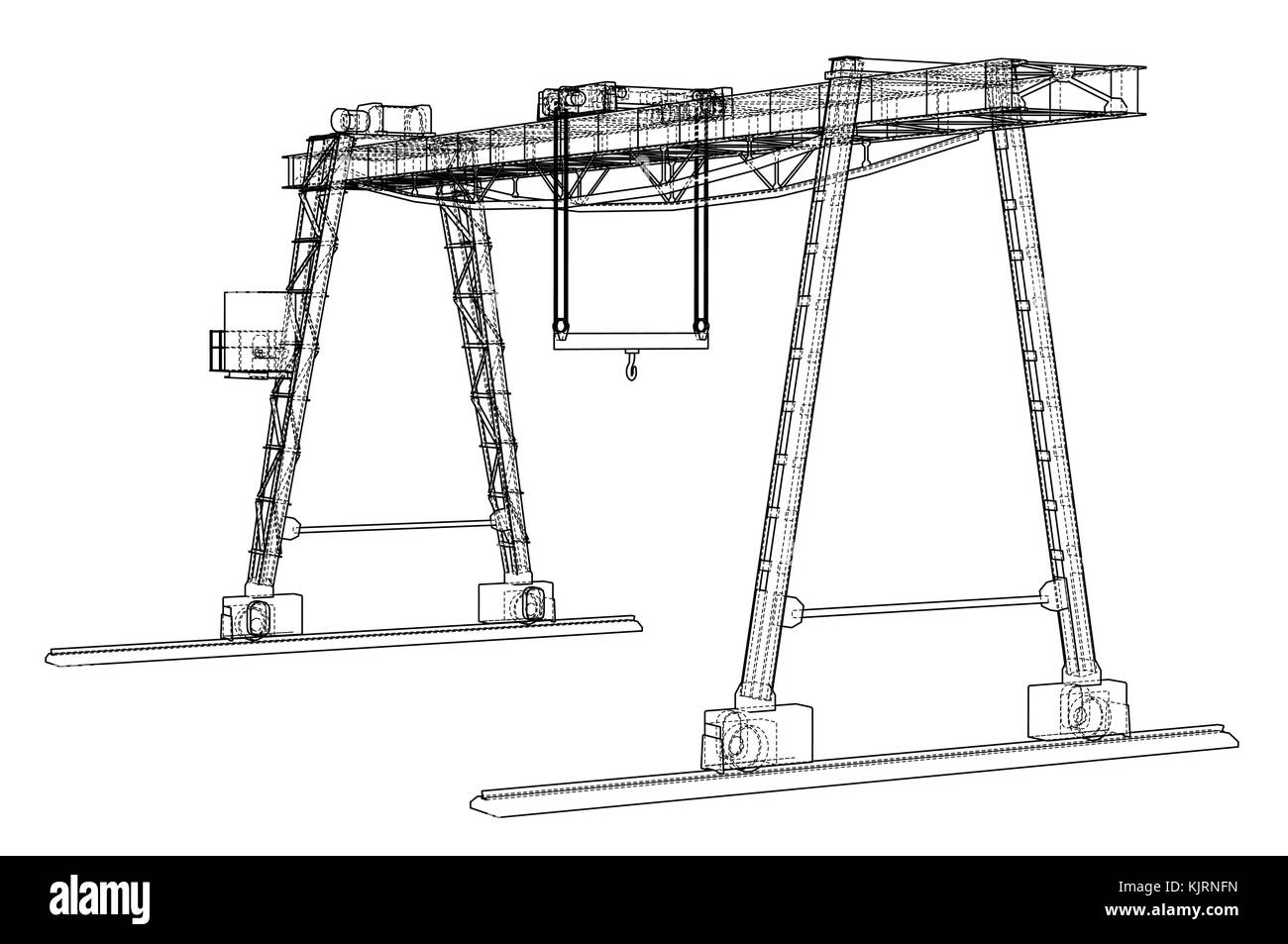Crane factory rail Cut Out Stock Images & Pictures - Alamy