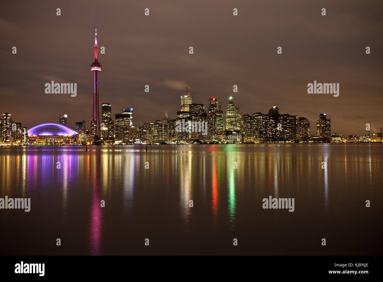 Skyline of Toronto - Canada - Lake Ontario, North America Stock Photo