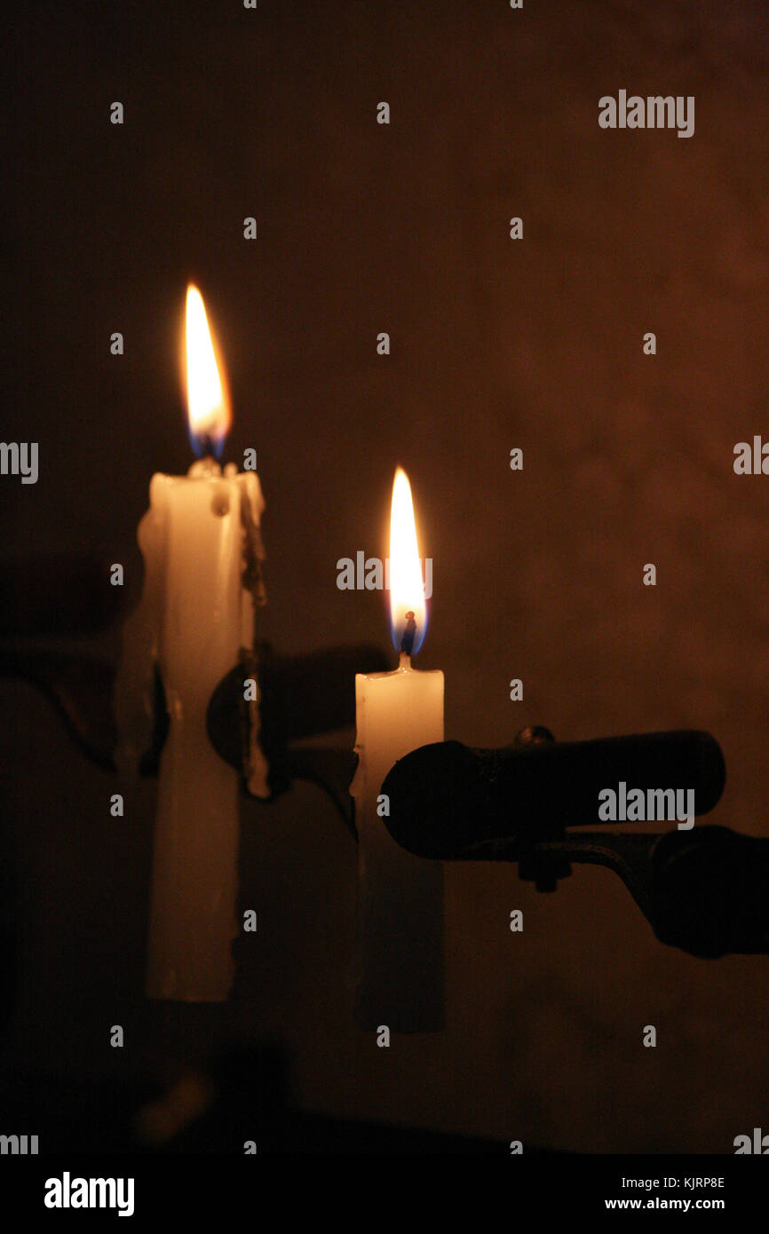 candle light in church Stock Photo Alamy