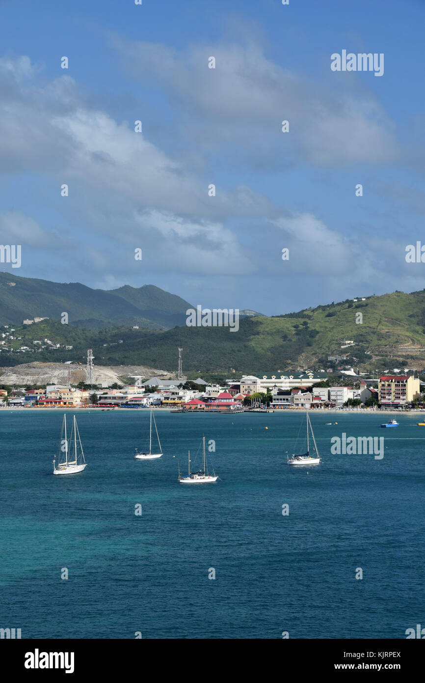 Waterfront scenery from St Thomas, US Virgin Islands near Charlotte Amalie Stock Photo