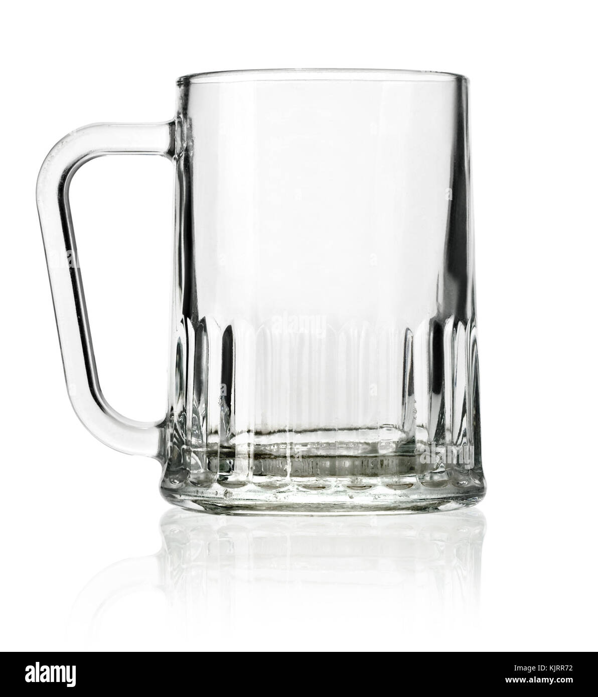 Empty beer mug isolated on white backgroundю with clipping path Stock Photo