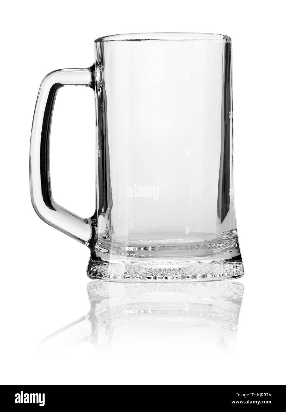 empty beer mug isolated on white background. with clipping path Stock Photo