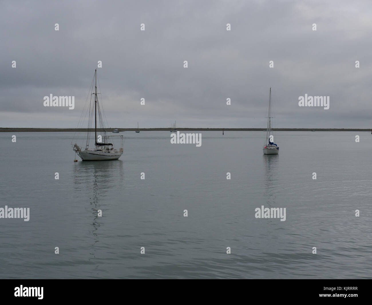 Calm ocean with boats hi-res stock photography and images - Alamy