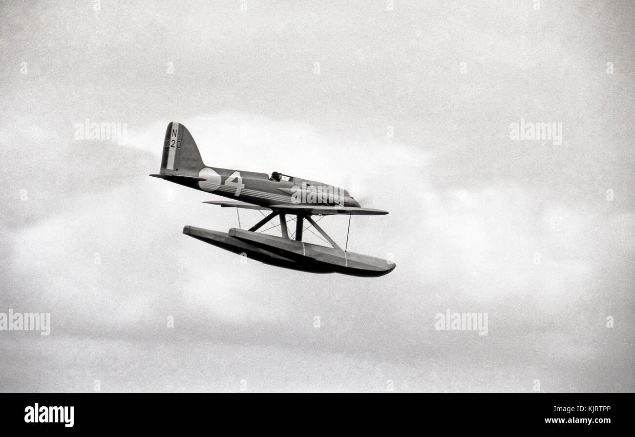 Replica Supermarine S4 floatplane, entrant in the Schneider Trophy 1925 entrant. Stock Photo