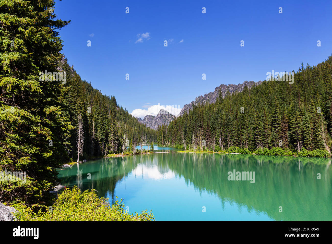 Beautiful Alpine lakes wilderness area  in Washington, USA Stock Photo