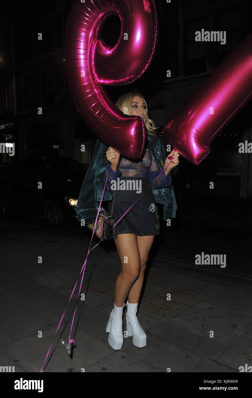 Tallia Storm 19th Birthday Party at Bunga Bunga Covent Garden Featuring