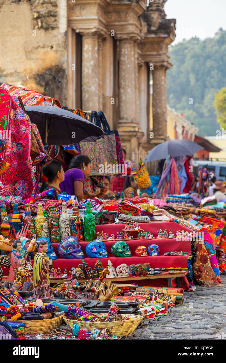 Craftswork market | Antigua | Guatemala Stock Photo