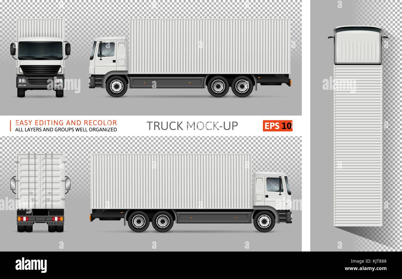 Макет рекламы грузовиков