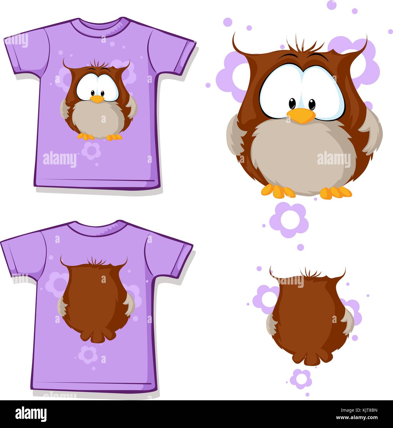 cute owl illustration isolated on white background - vector Stock ...
