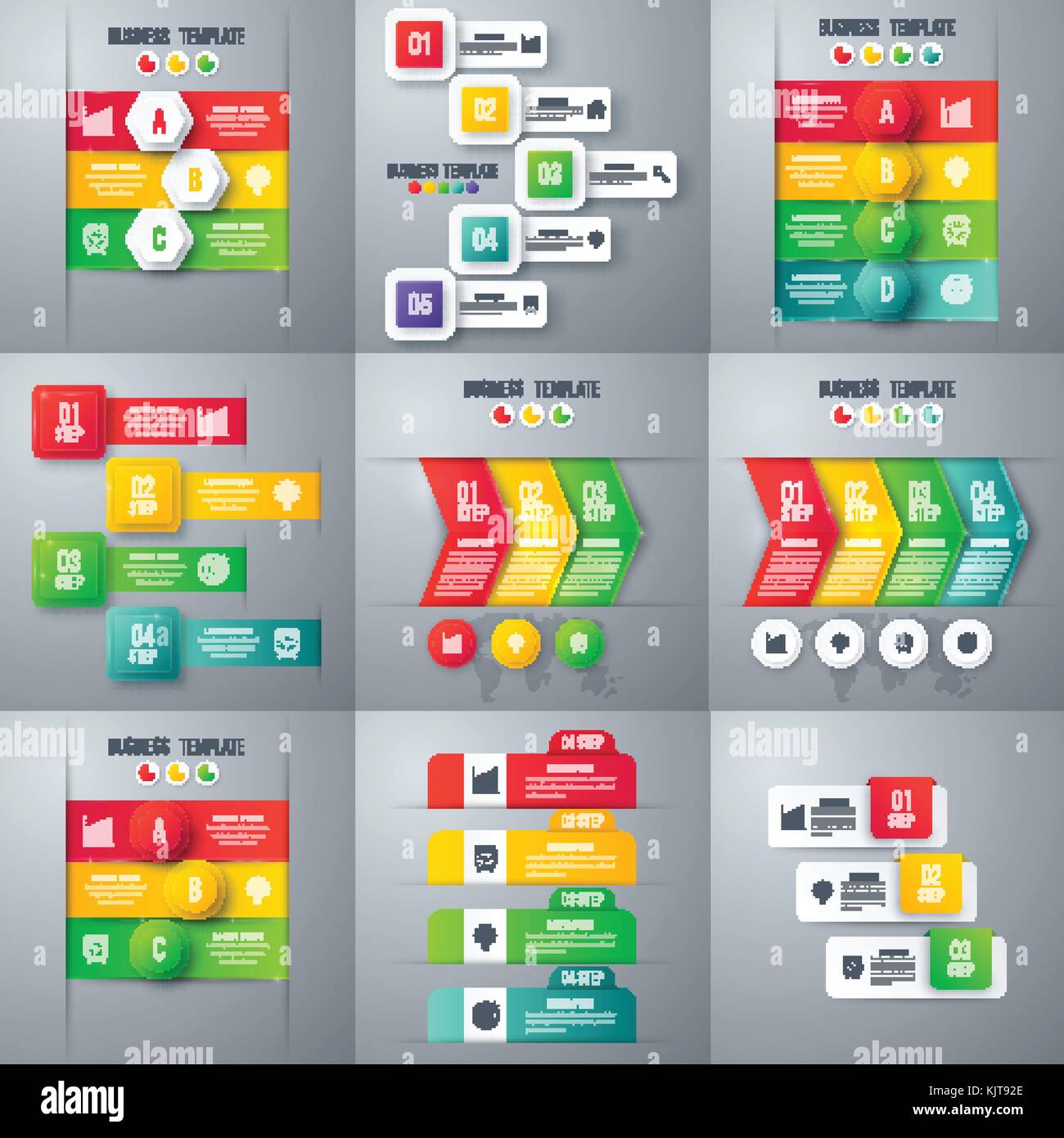Set with infographics. Data and information visualization. Template ...