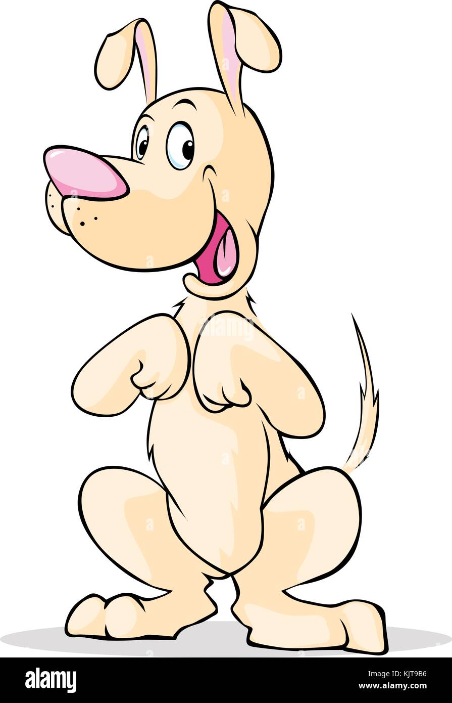 cute dog isolated on white - vector illustration Stock Vector Image ...