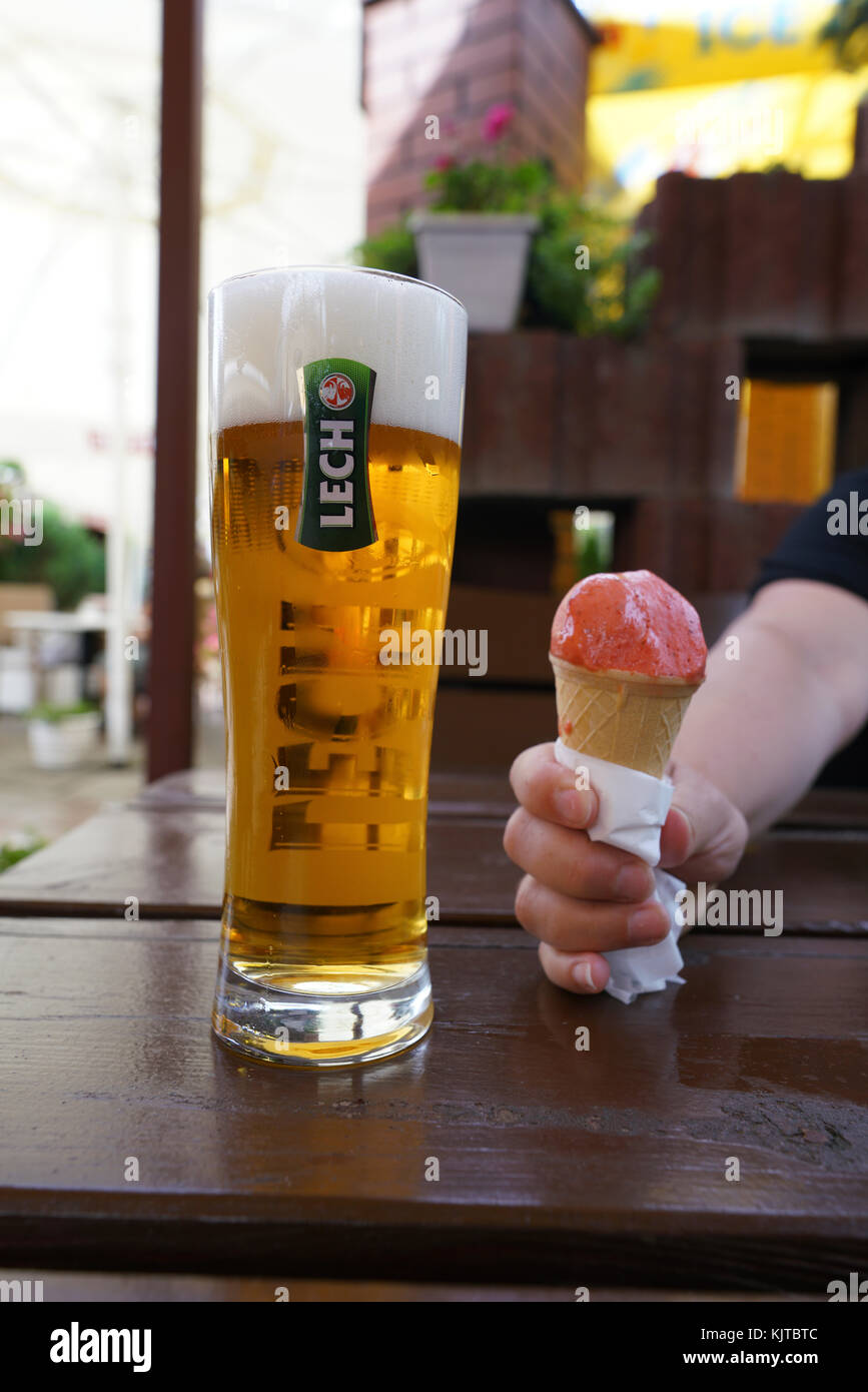Beer and Ice Cream Stock Photo Alamy
