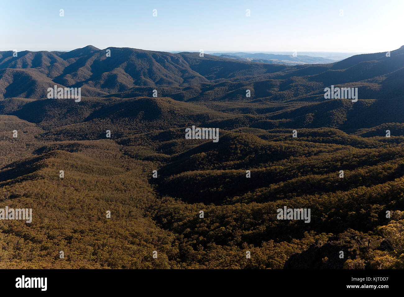 Views from Mount Coryah walking track in Mount Kaputar National Park New South Wales Australia Stock Photo