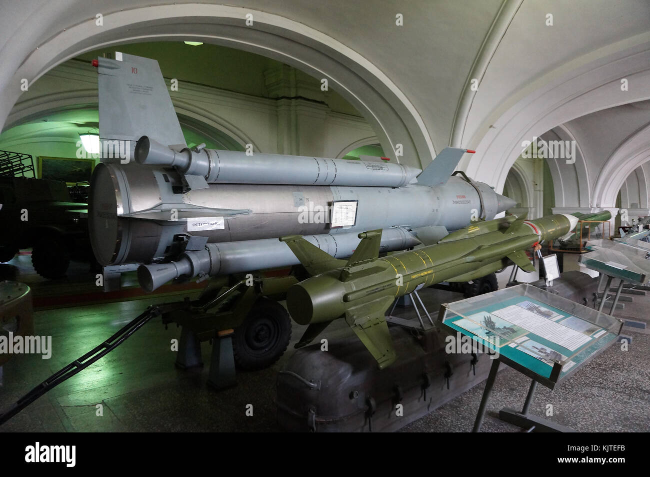 Saint Petersburg, Russia - 23.07.2017: Missiles on display at the Artillery Museum Stock Photo