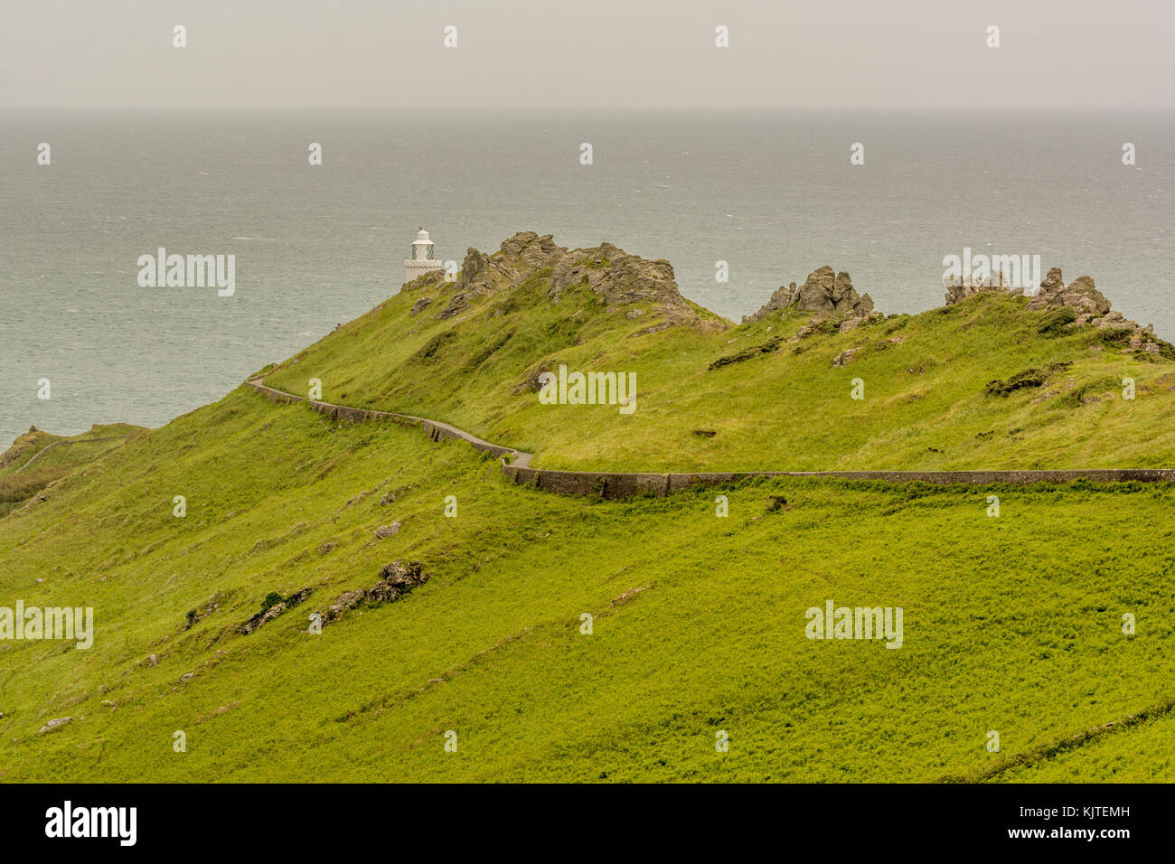 Road / track / footpath leading to Start Point Lighthouse, Devon, UK Stock Photo Alamy