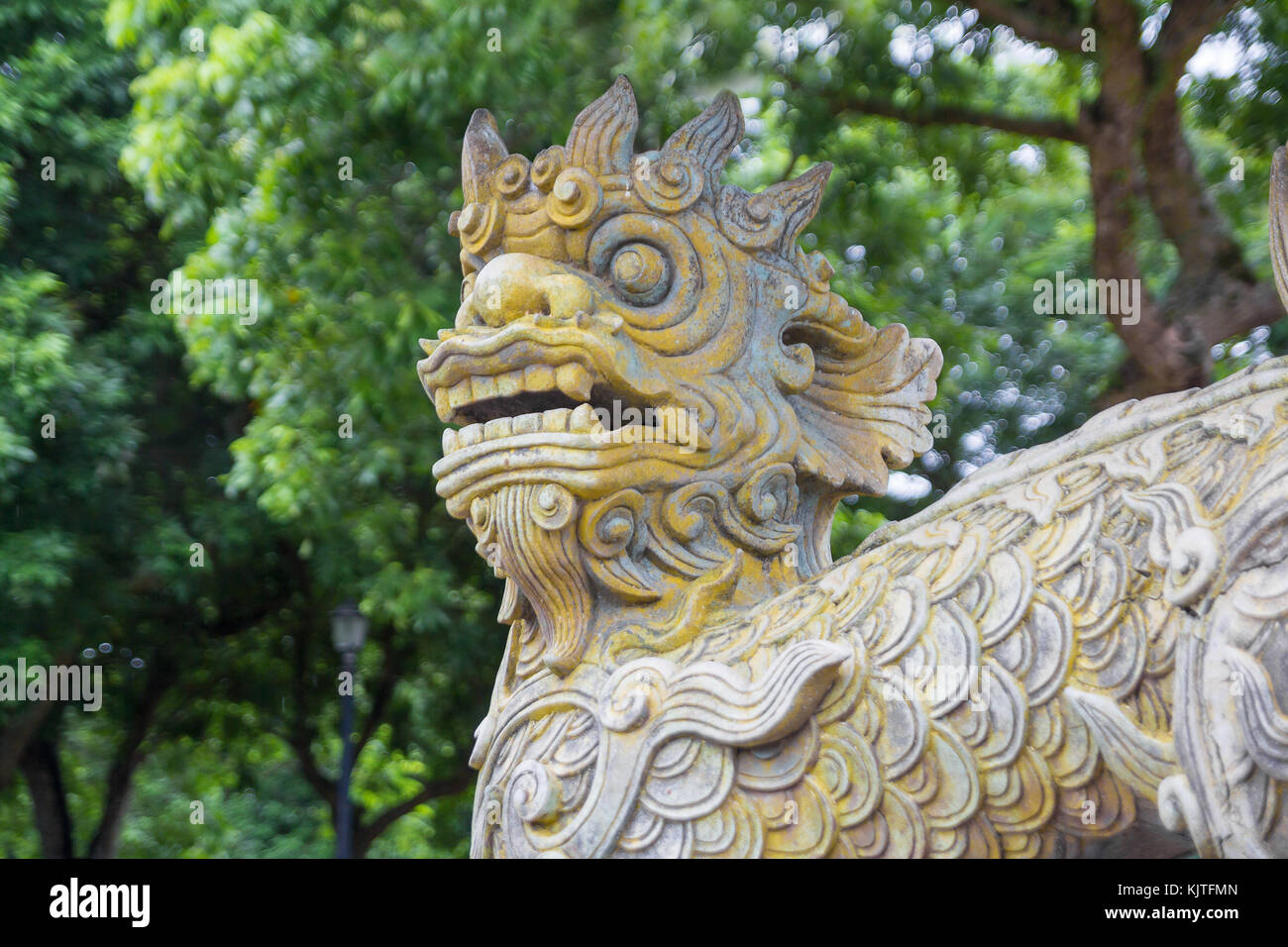 lion chinese statue Stock Photo